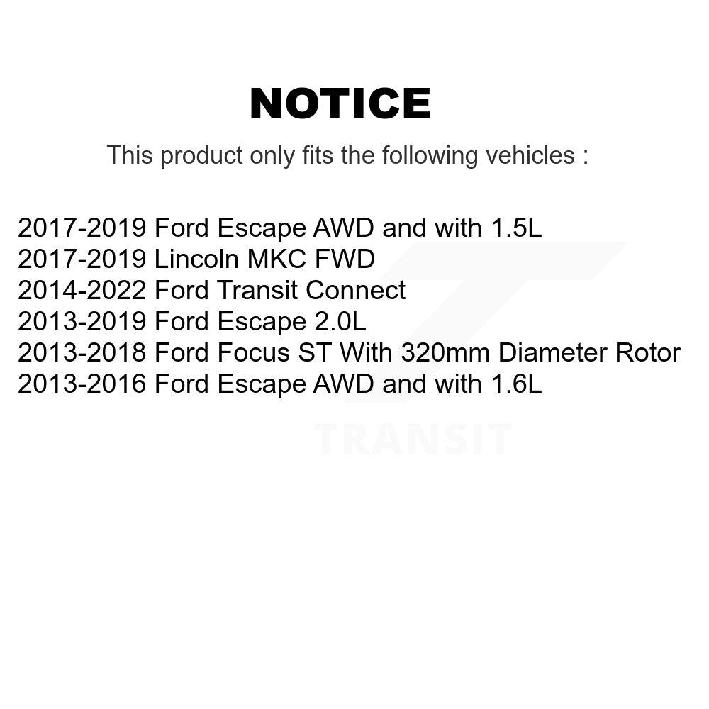 Front Brake Caliper Left Right Side Kit For Ford Escape Focus Transit Connect Lincoln MKC KBC-100101