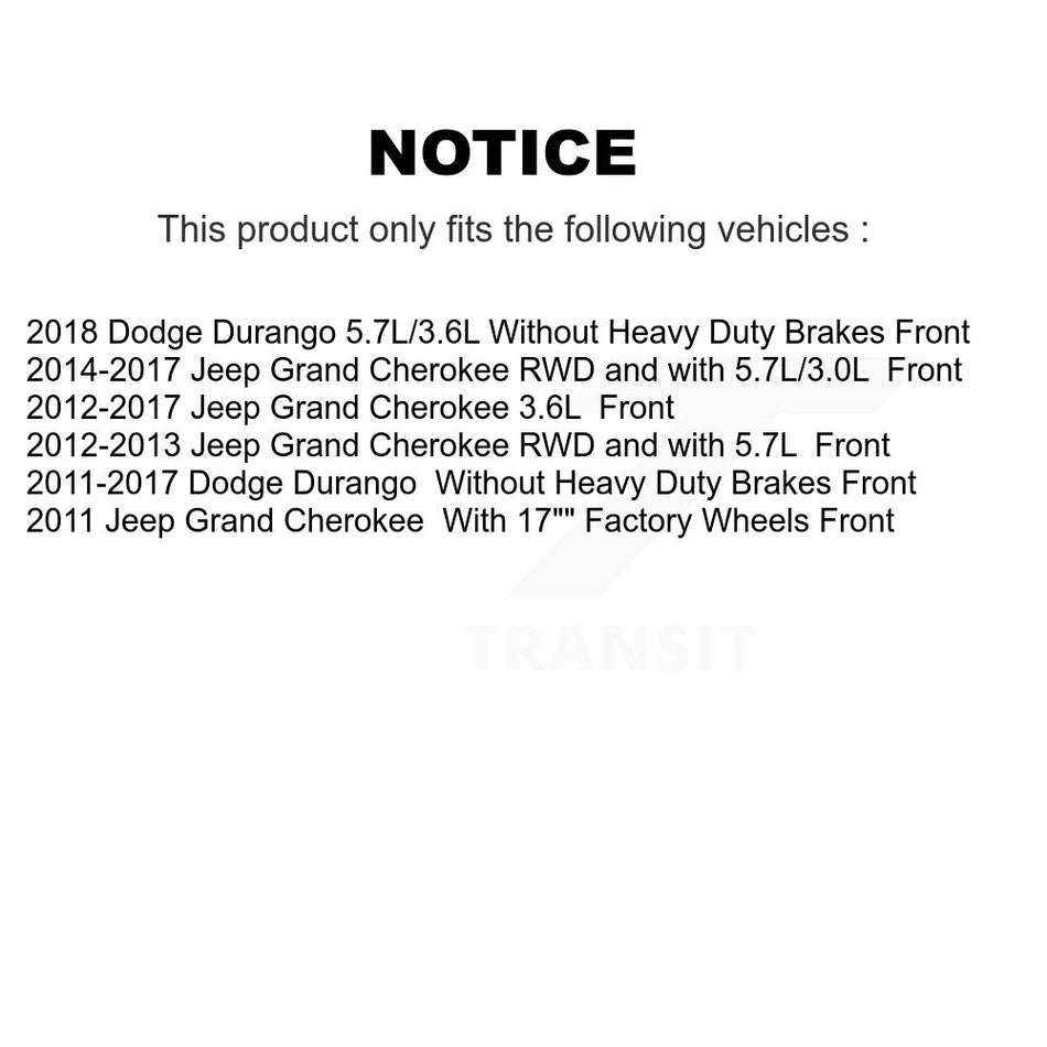 Front Disc Brake Caliper Assembly Left Right Side (Driver Passenger) Kit For Jeep Grand Cherokee Dodge Durango KBC-100121