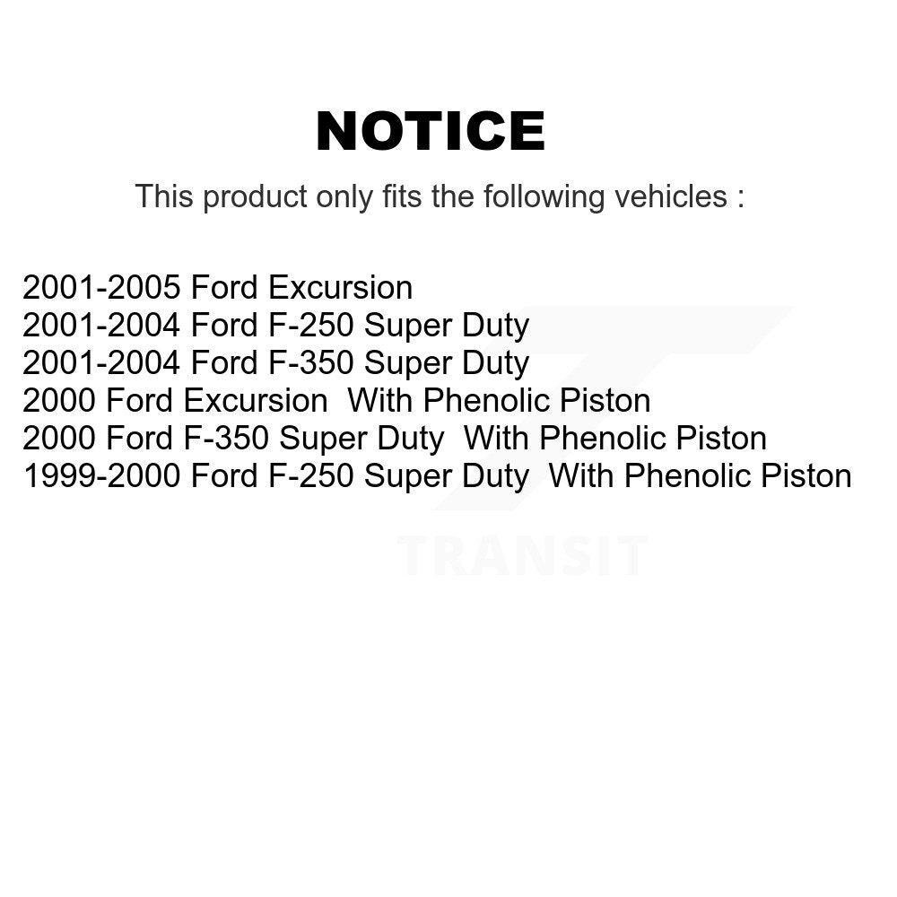 Front Disc Brake Caliper Left Right Side Kit For Ford F-350 Super Duty F-250 Excursion KBC-100139