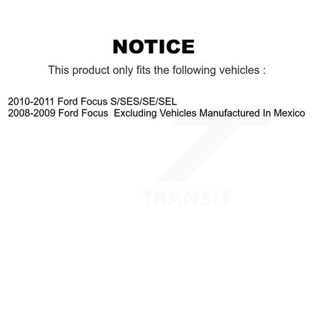Front Disc Brake Caliper Assembly Left Right Side (Driver Passenger) Kit For Ford Focus KBC-100146