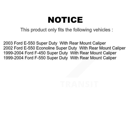 Front Brake Caliper Left Right Side Kit For Ford E-550 Super Duty F-450 F-550 Econoline KBC-100155