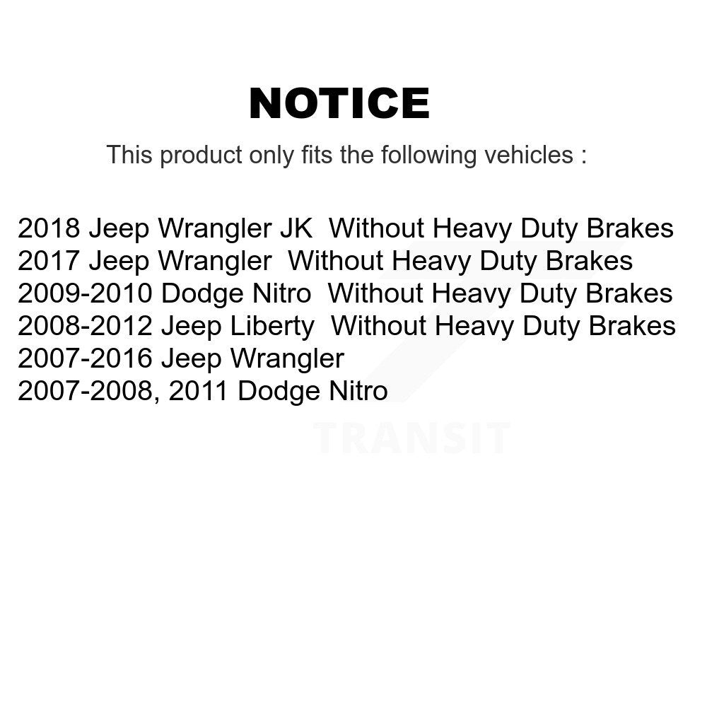 Front Brake Caliper Left Right Driver Passenger Kit For Jeep Wrangler Liberty Dodge Nitro KBC-100164