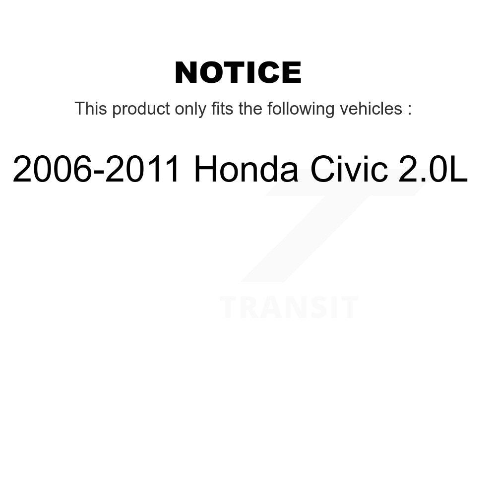 Front Brake Caliper Left Right Side (Driver Passenger) Kit For 2006-2011 Honda Civic 2.0L KBC-100179