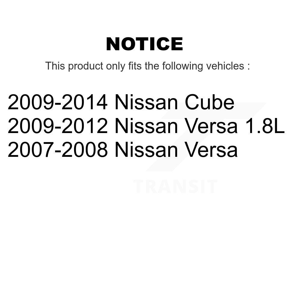 Front Disc Brake Caliper Left Right Side (Driver Passenger) Kit For Nissan Versa Cube KBC-100184