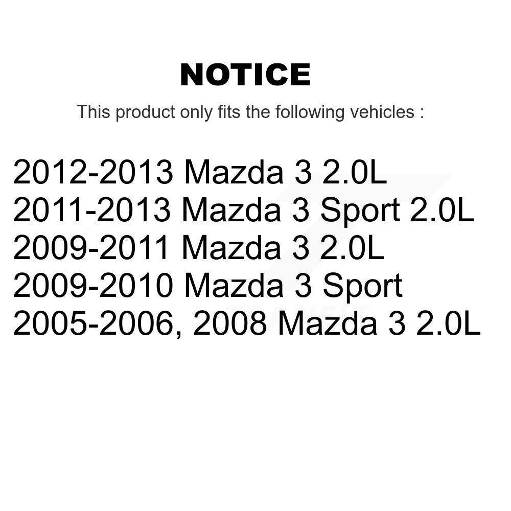 Front Disc Brake Caliper Left Right Side (Driver Passenger) Kit For Mazda 3 Sport KBC-100194