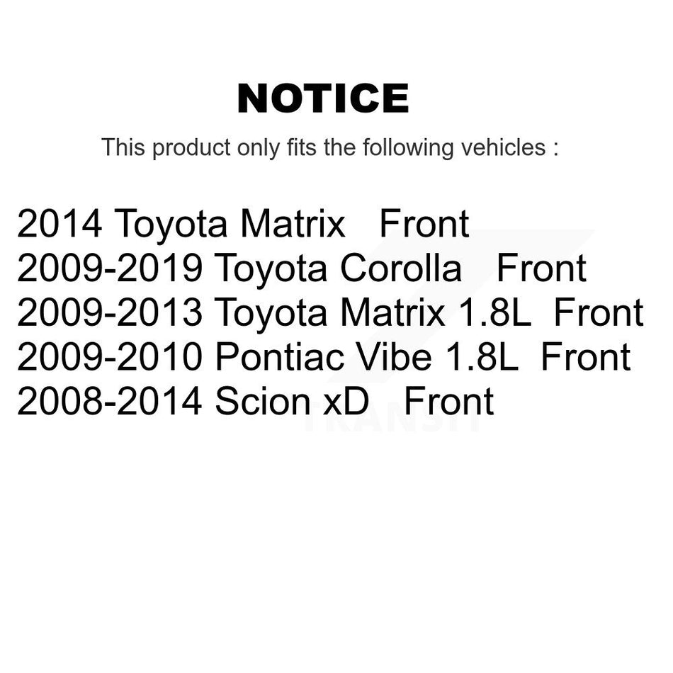 Front Disc Brake Caliper Assembly Left Right Side (Driver Passenger) Kit For Toyota Corolla Scion xD Matrix Pontiac Vibe KBC-100211