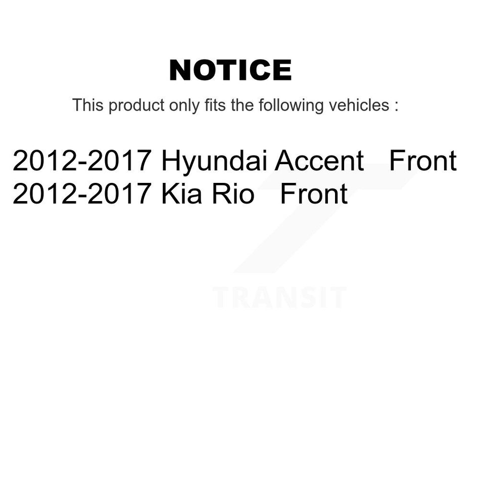 Front Disc Brake Caliper Assembly Left Right Side (Driver Passenger) Kit For 2012-2017 Hyundai Accent Kia Rio KBC-100223