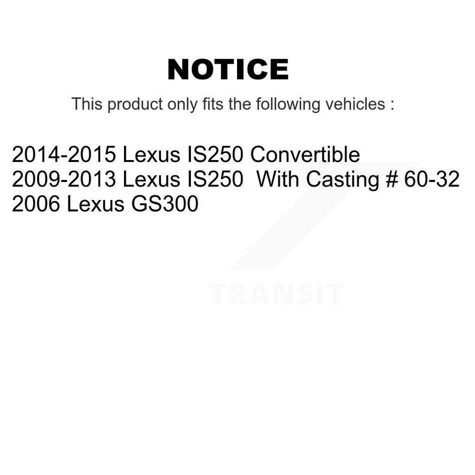 Front Disc Brake Caliper Left Right Side (Driver Passenger) Kit For Lexus IS250 GS300 KBC-100224