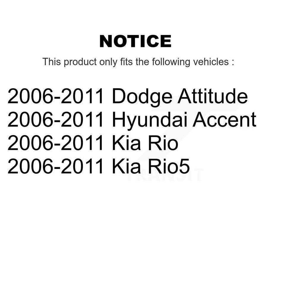 Front Disc Brake Caliper Assembly Left Right Side (Driver Passenger) Kit For 2006-2011 Hyundai Accent Kia Rio Rio5 Dodge Attitude KBC-100229