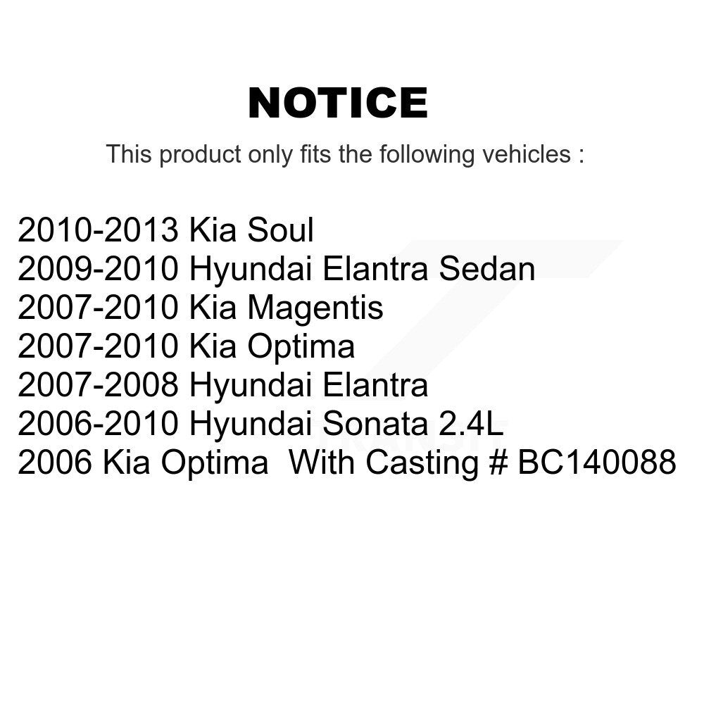 Front Disc Brake Caliper Left Right Side (Driver Passenger) Kit For 2010-2013 Kia Soul KBC-100242