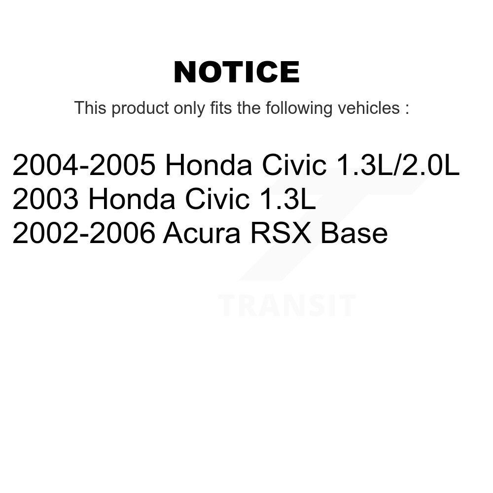 Front Disc Brake Caliper Left Right Side (Driver Passenger) Kit For Honda Civic Acura RSX KBC-100243