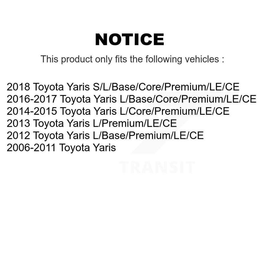 Front Disc Brake Caliper Assembly Left Right Side (Driver Passenger) Kit For Toyota Yaris KBC-100246