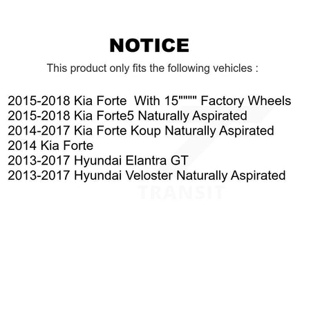 Front Brake Caliper Left Right Kit For Kia Hyundai Forte Elantra GT Veloster Forte5 Koup KBC-100252