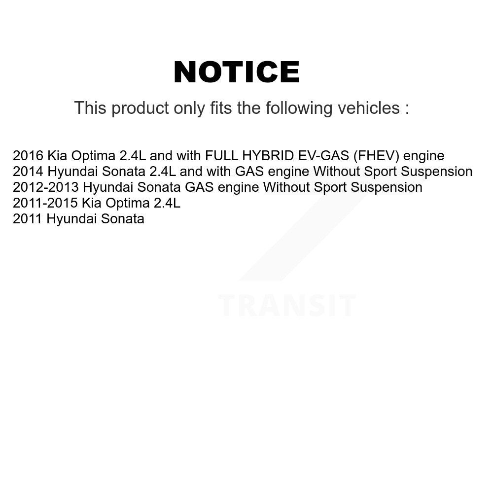Front Brake Caliper Left Right Side (Driver Passenger) Kit For Hyundai Sonata Kia Optima KBC-100256