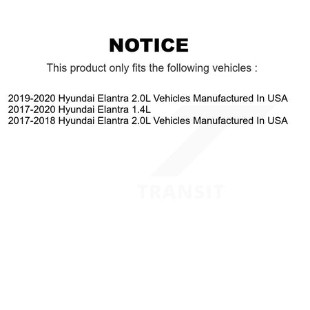 Front Disc Brake Caliper Left Right Side (Driver Passenger) Kit For Hyundai Elantra KBC-100258