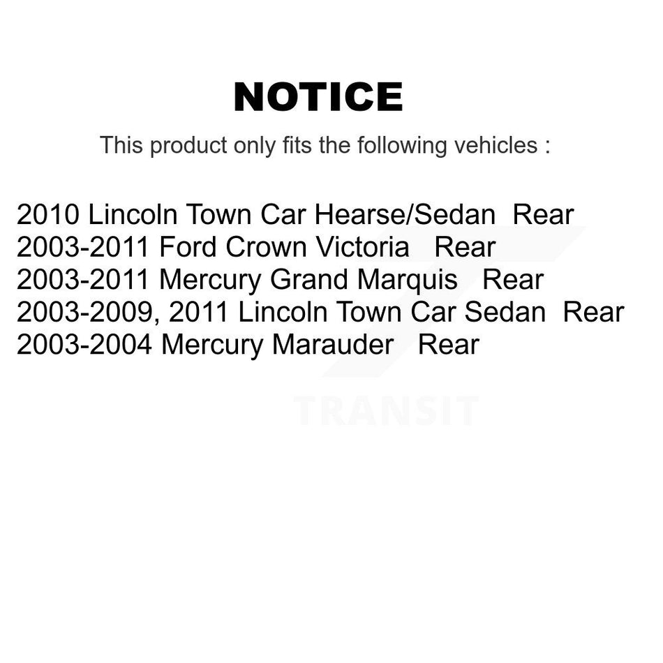 Rear Disc Brake Caliper Assembly Left Right Side (Driver Passenger) Kit For Ford Crown Victoria Mercury Grand Marquis Lincoln Town Car Marauder KBC-100271