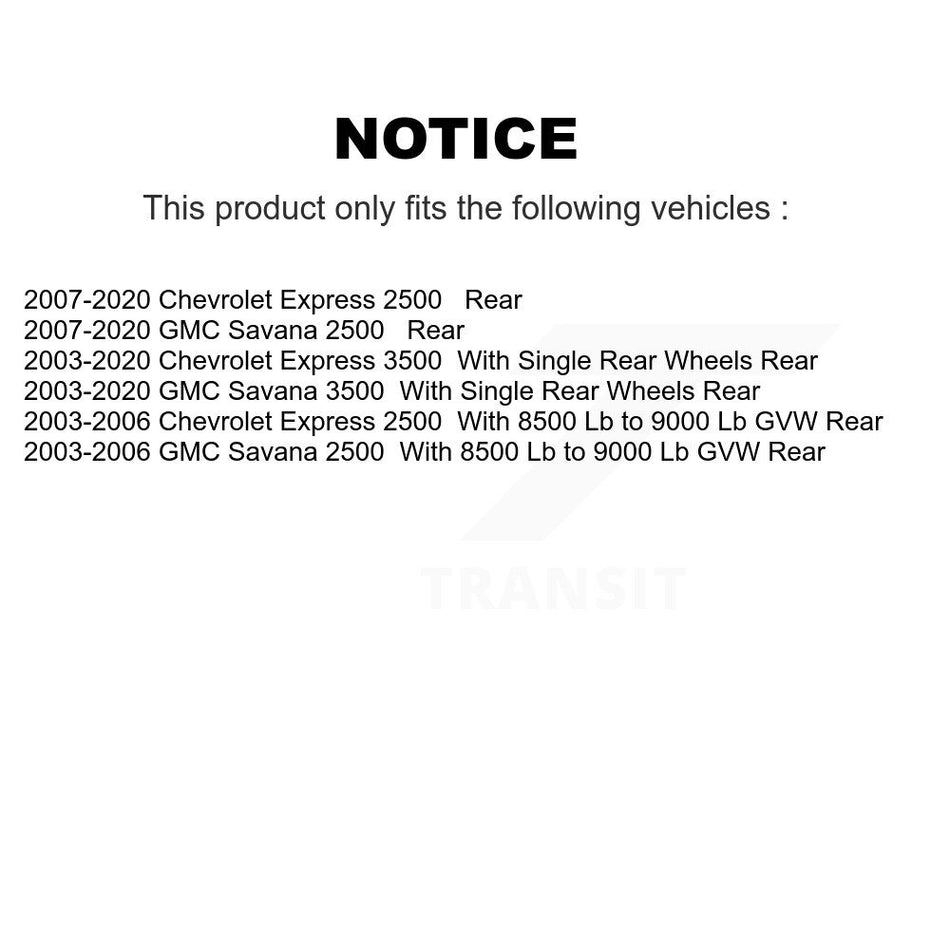 Rear Disc Brake Caliper Assembly Left Right Side (Driver Passenger) Kit For Chevrolet Express 3500 2500 GMC Savana KBC-100274