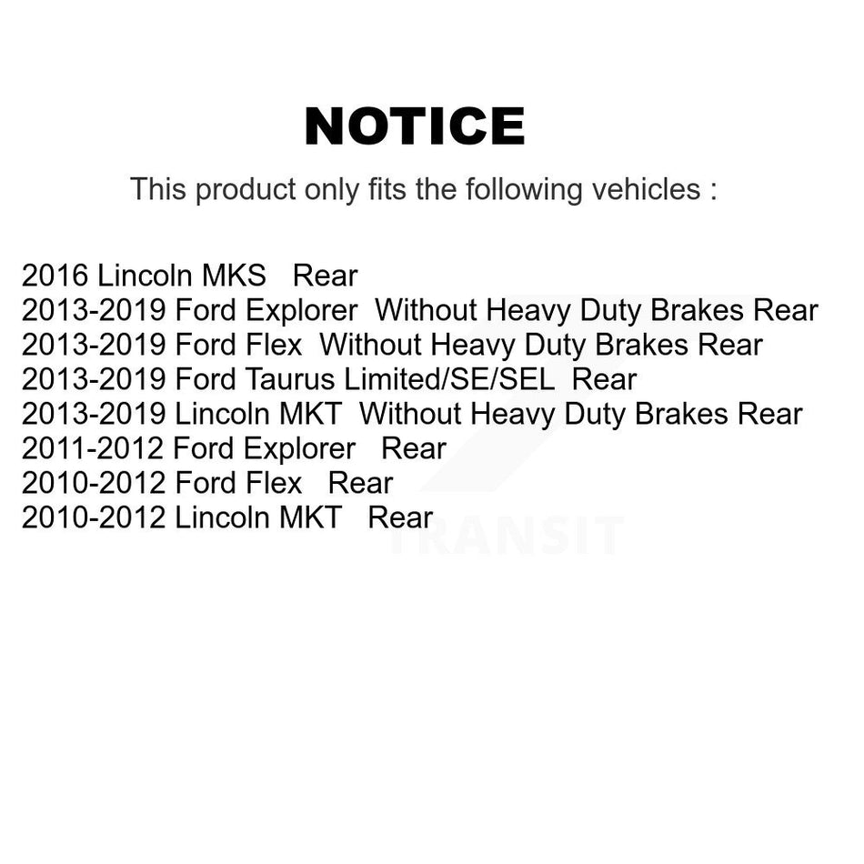 Rear Disc Brake Caliper Assembly Left Right Side (Driver Passenger) Kit For Ford Explorer Taurus Flex Lincoln MKT MKS KBC-100285