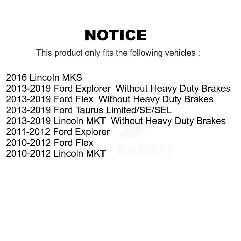 Rear Disc Brake Caliper Assembly Left Right Side (Driver Passenger) Kit For Ford Explorer Taurus Flex Lincoln MKT MKS KBC-100285