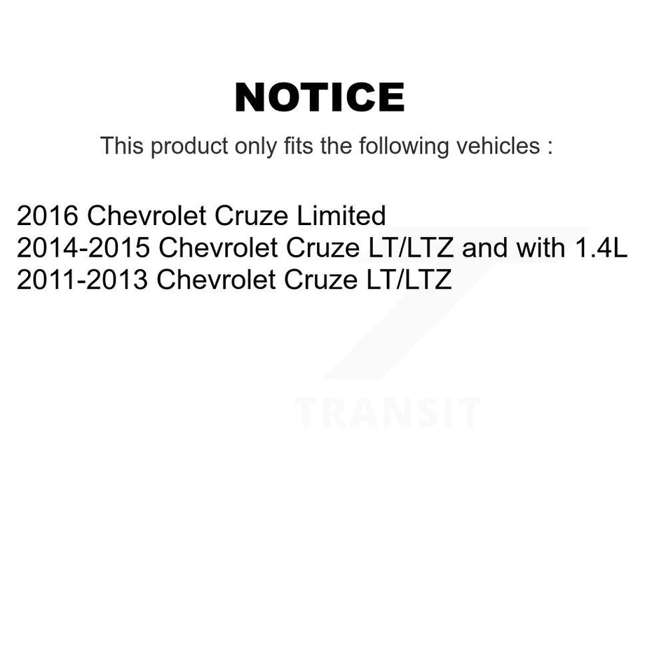 Rear Disc Brake Caliper Assembly Left Right Side (Driver Passenger) Kit For Chevrolet Cruze Limited KBC-100294