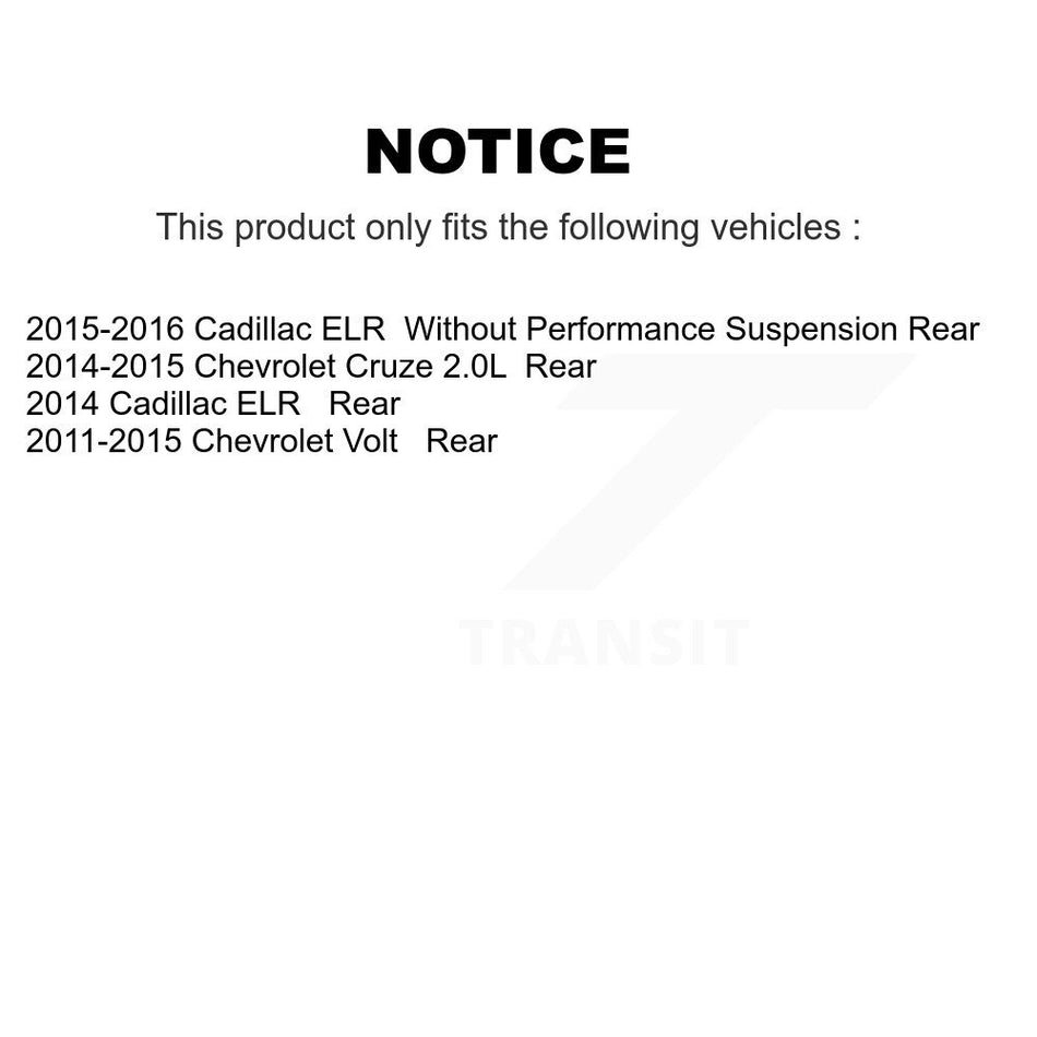 Rear Disc Brake Caliper Assembly Left Right Side (Driver Passenger) Kit For Chevrolet Cruze Volt Cadillac ELR KBC-100295