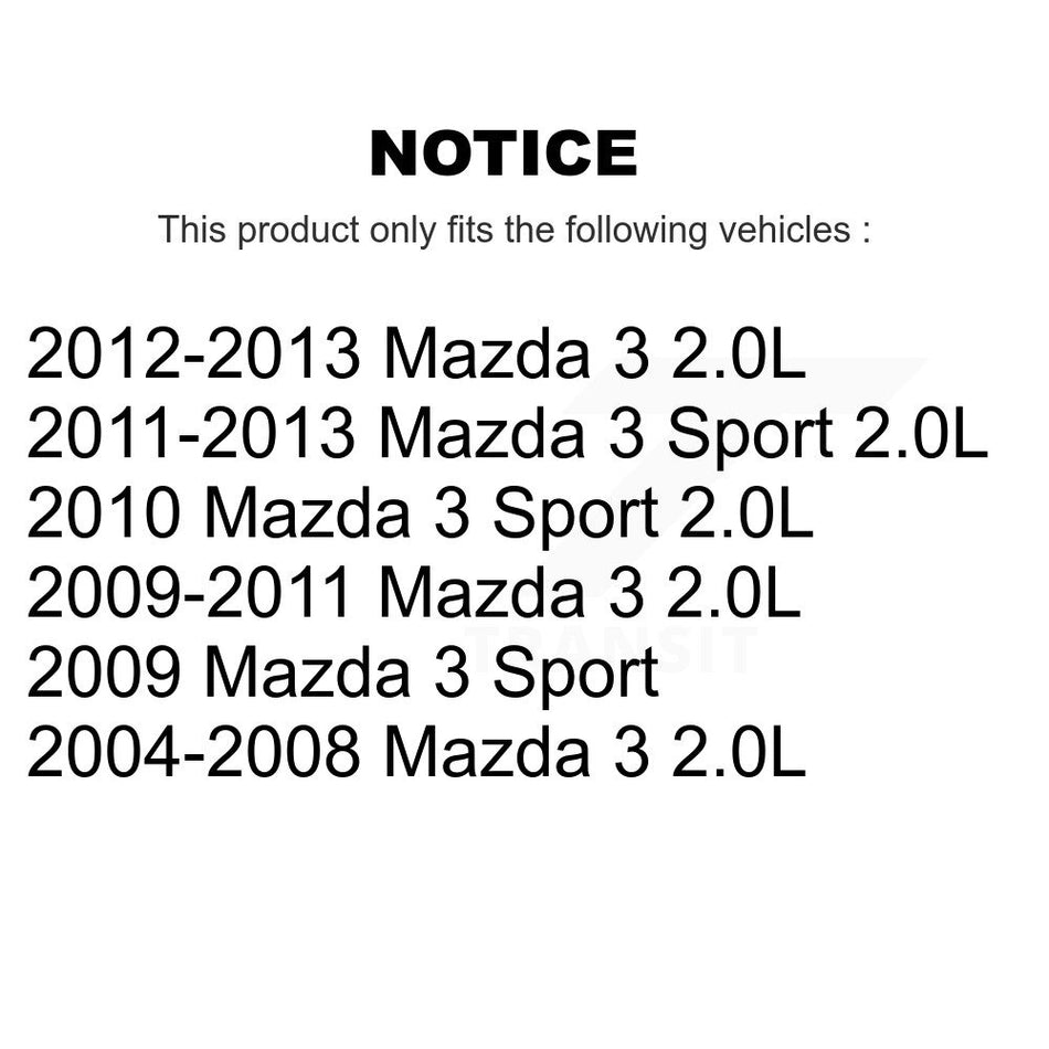 Rear Disc Brake Caliper Assembly Left Right Side (Driver Passenger) Kit For Mazda 3 Sport KBC-100298