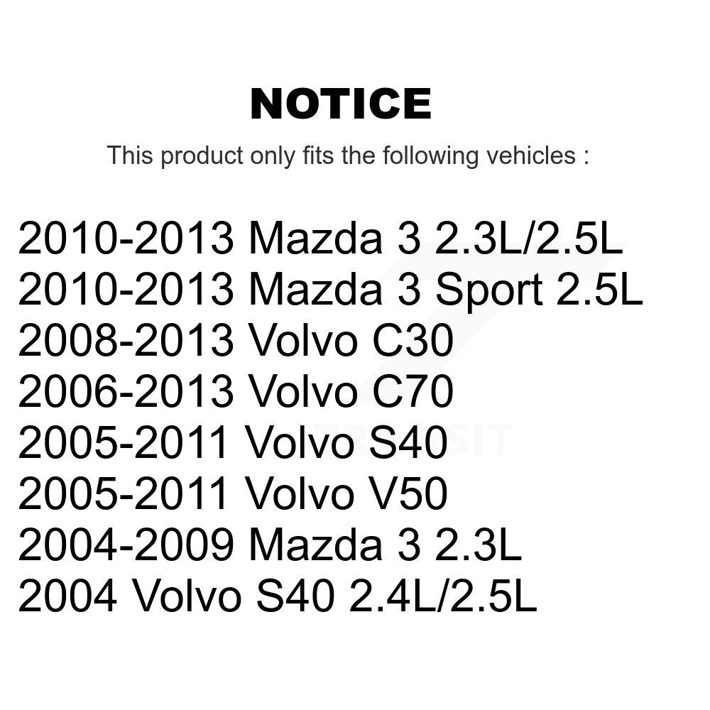 Rear Disc Brake Caliper Left Right Side Kit For Mazda 3 Volvo S40 C30 V50 C70 Sport KBC-100300
