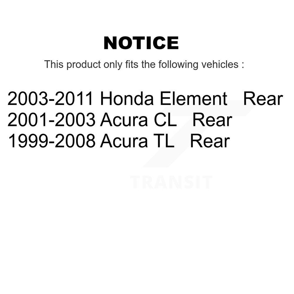 Rear Disc Brake Caliper Assembly Left Right Side (Driver Passenger) Kit For Acura TL Honda Element CL KBC-100308