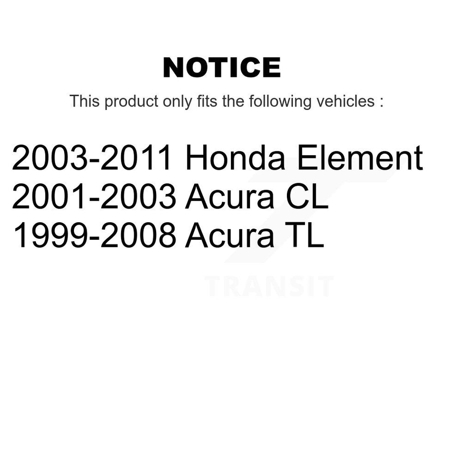 Rear Disc Brake Caliper Assembly Left Right Side (Driver Passenger) Kit For Acura TL Honda Element CL KBC-100308