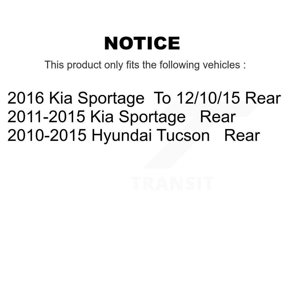 Rear Disc Brake Caliper Assembly Left Right Side (Driver Passenger) Kit For Hyundai Tucson Kia Sportage KBC-100339