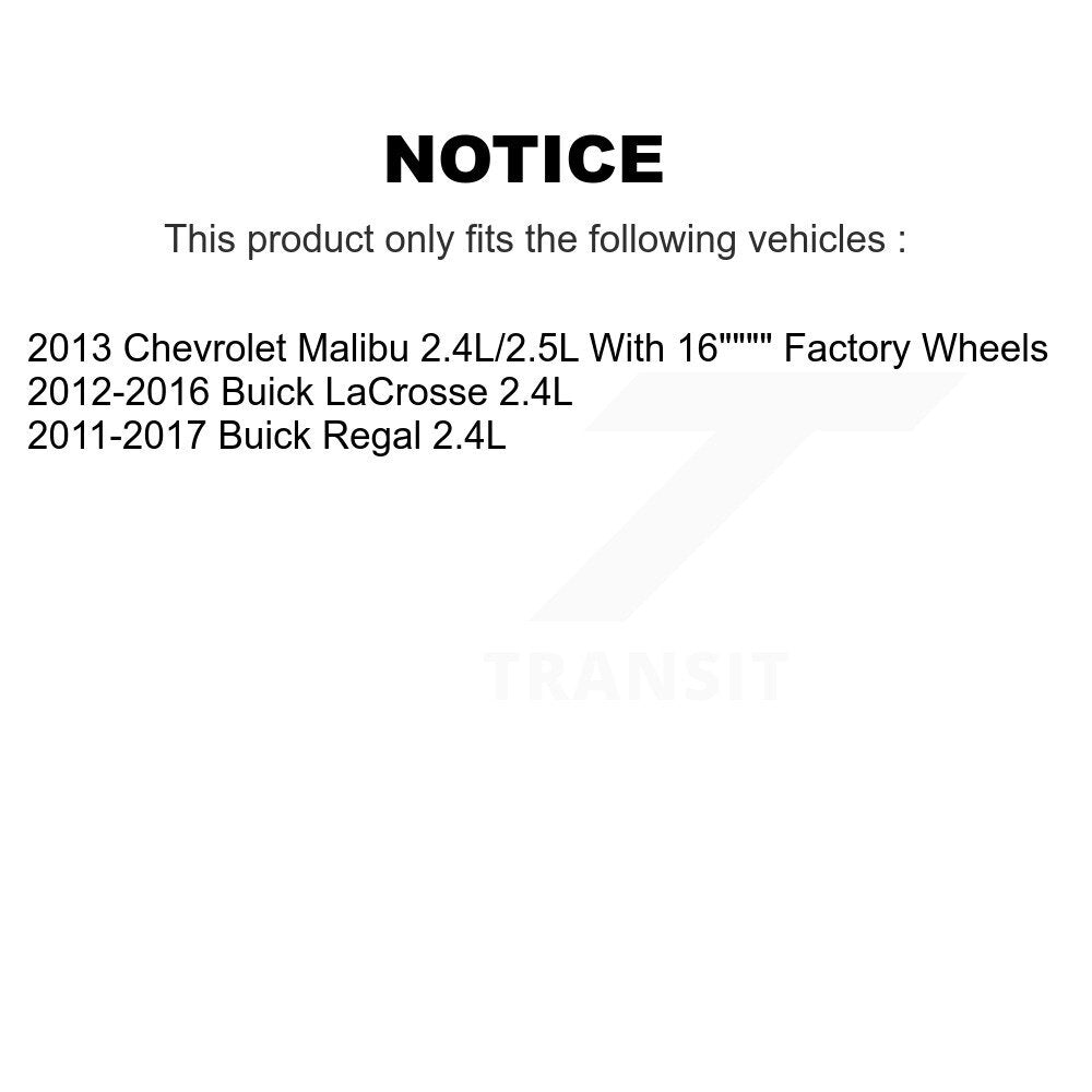 Rear Disc Brake Caliper Left Right Side Kit For Buick Regal LaCrosse Chevrolet Malibu KBC-100365