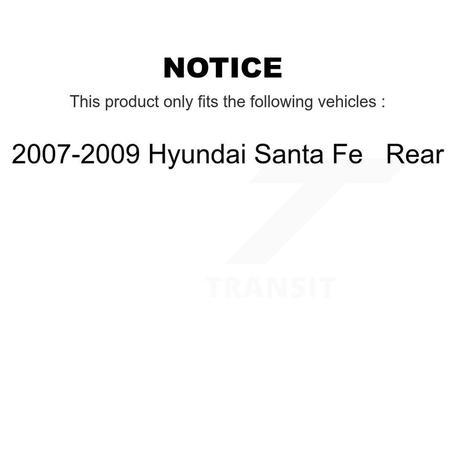 Rear Disc Brake Caliper Assembly Left Right Side (Driver Passenger) Kit For 2007-2009 Hyundai Santa Fe KBC-100368