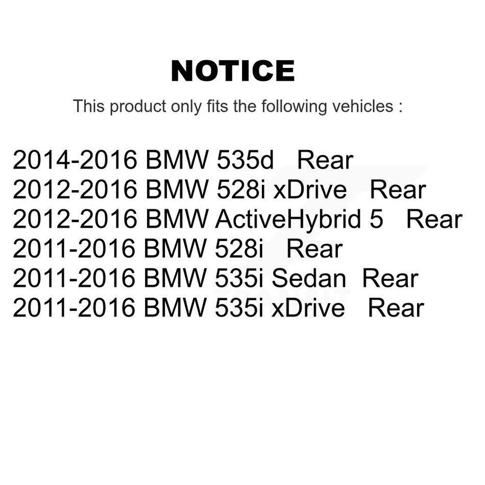 Rear Disc Brake Caliper Assembly Left Right Side (Driver Passenger) Kit For BMW 528i 535i xDrive 535d ActiveHybrid 5 KBC-100394