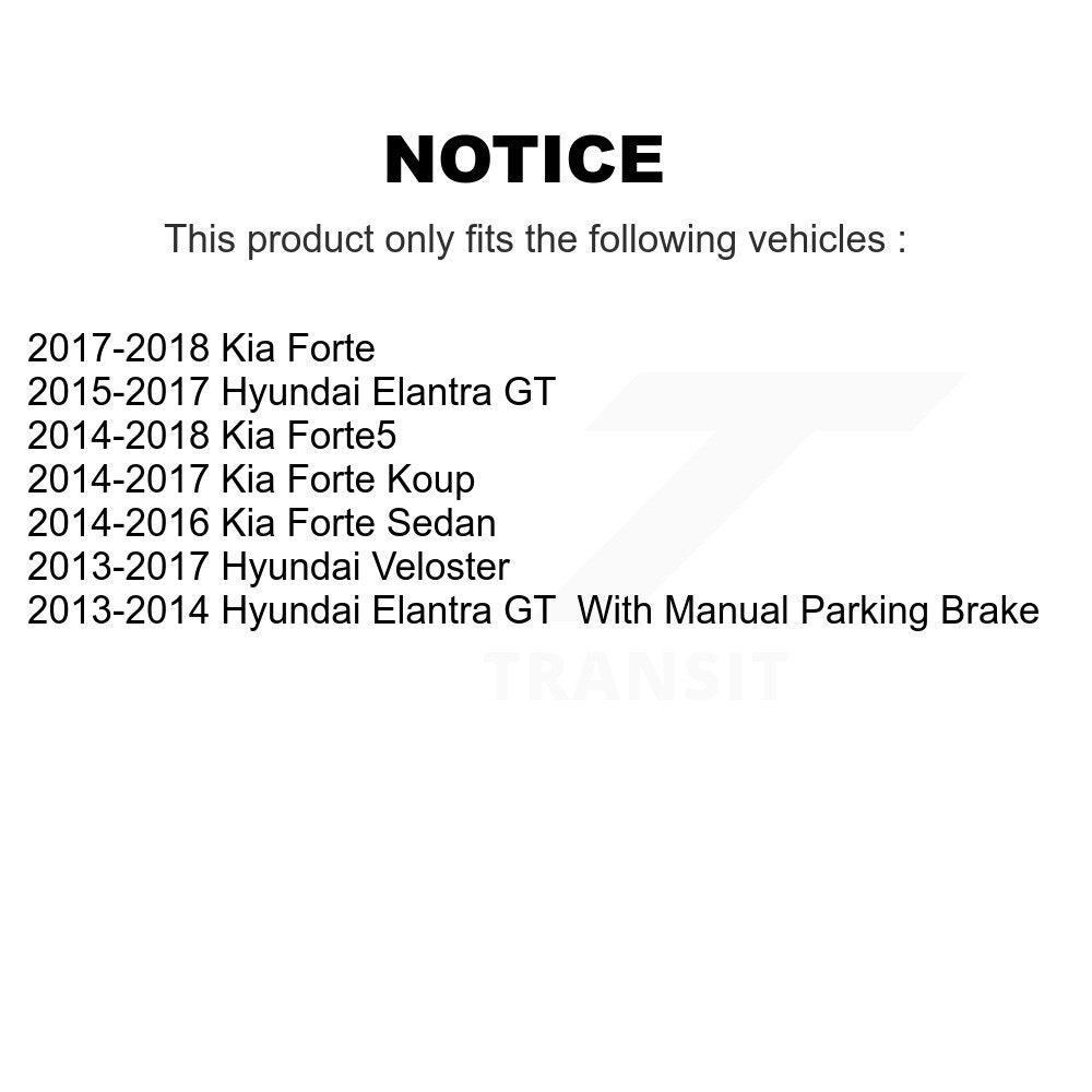 Rear Brake Caliper (Left Right) Kit For Kia Hyundai Forte Elantra GT Veloster Forte5 Koup KBC-100437