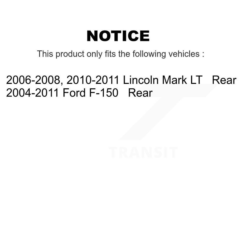 Rear Disc Brake Caliper Assembly Left Right Side (Driver Passenger) Kit For Ford F-150 Lincoln Mark LT KBC-100442