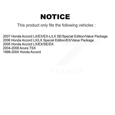 Rear Disc Brake Caliper Left Right Side (Driver Passenger) Kit For Honda Accord Acura TSX KBC-100452