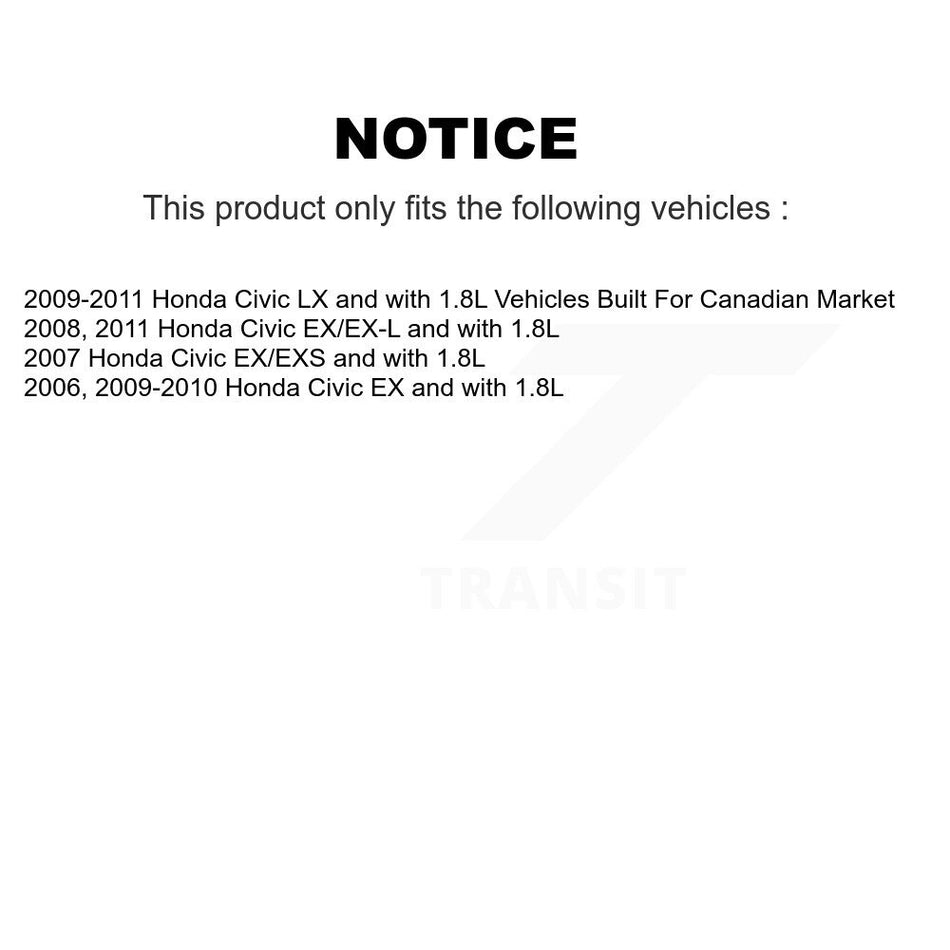 Front Rear Disc Brake Caliper Left Right Side (Driver Passenger) Kit For Honda Civic KBC-100469