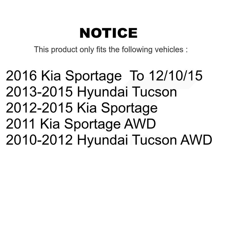 Front Rear Disc Brake Caliper Assembly Left Right Side (Driver Passenger) Kit For Hyundai Tucson Kia Sportage KBC-100479