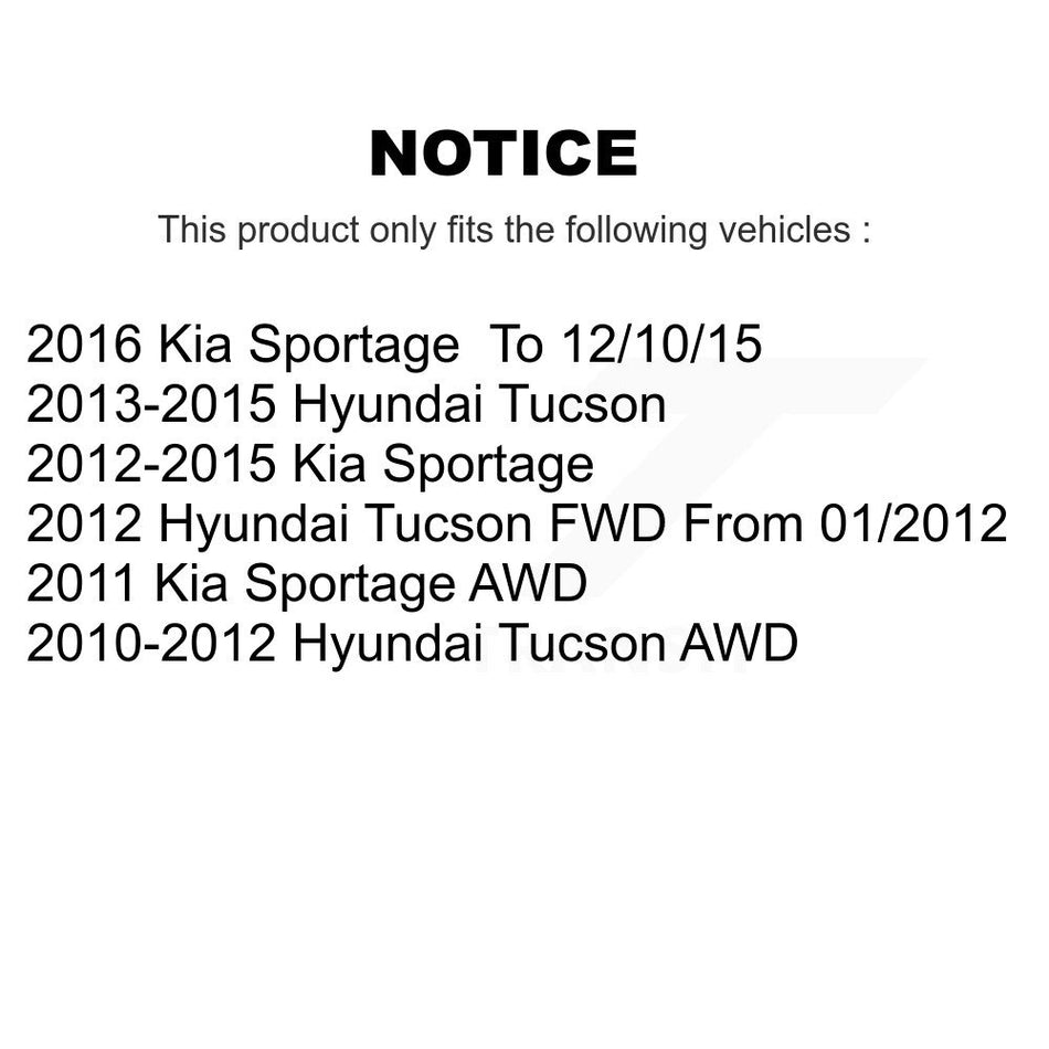 Front Rear Disc Brake Caliper Assembly Left Right Side (Driver Passenger) Kit For Hyundai Tucson Kia Sportage KBC-100479