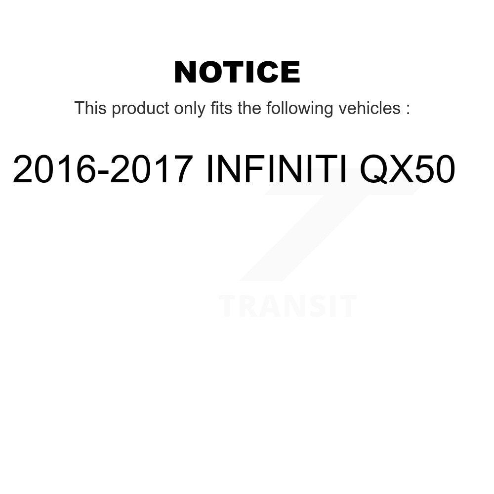 Front Rear Brake Caliper Left Right Driver Passenger Side Kit For 2016-2017 INFINITI QX50 KBC-100488