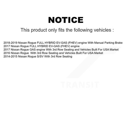 Front Rear Disc Brake Caliper Left Right Side (Driver Passenger) Kit For Nissan Rogue KBC-100489