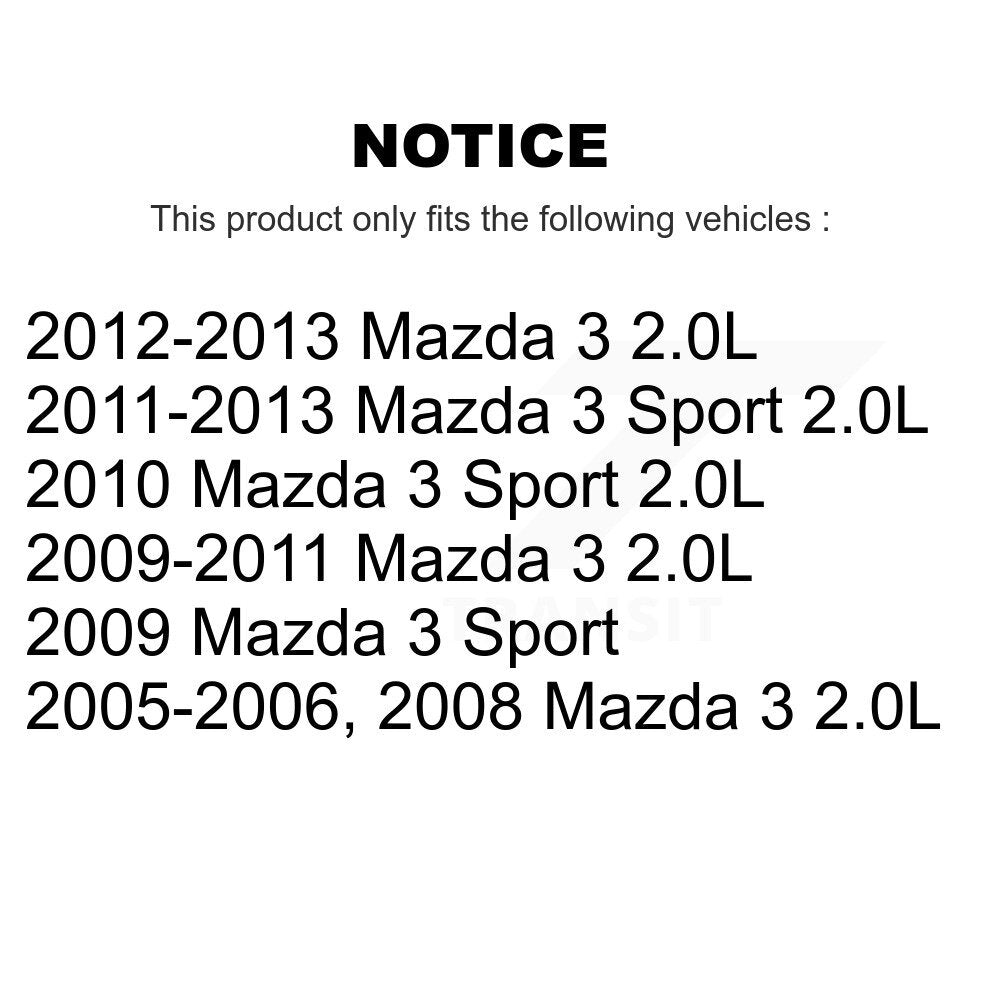 Front Rear Disc Brake Caliper Left Right Side (Driver Passenger) Kit For Mazda 3 Sport KBC-100492