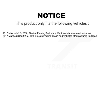 Front Rear Brake Caliper Left Right Driver Passenger Side Kit For 2017 Mazda 3 Sport 2.5L KBC-100517