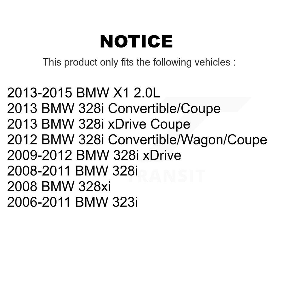 Front Rear Disc Brake Caliper Assembly Left Right Side (Driver Passenger) Kit For BMW 328i xDrive X1 328xi 323i KBC-100523