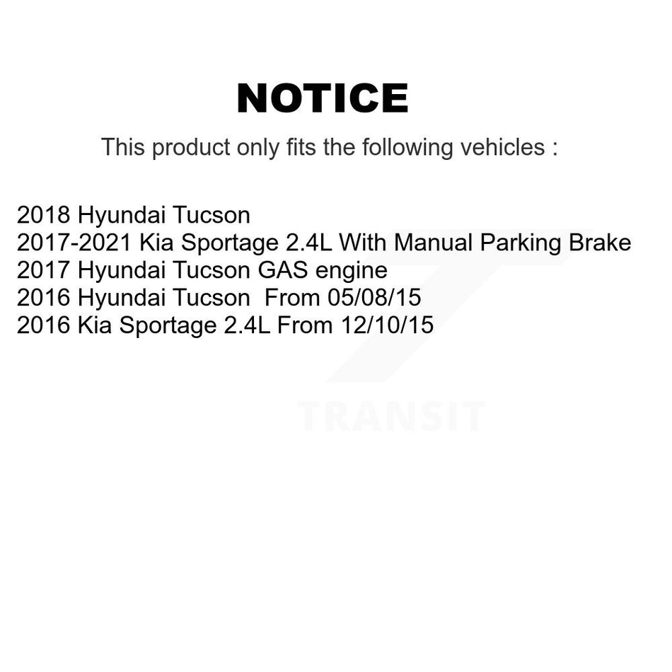 Front Rear Brake Caliper Left Right Driver Passenger Kit For Hyundai Tucson Kia Sportage KBC-100538
