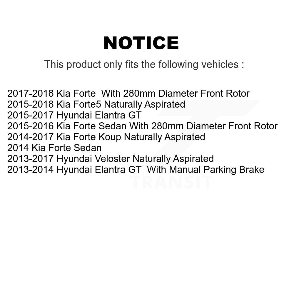 Front Rear Disc Brake Caliper Kit For Kia Hyundai Forte Elantra GT Veloster Forte5 Koup KBC-100567