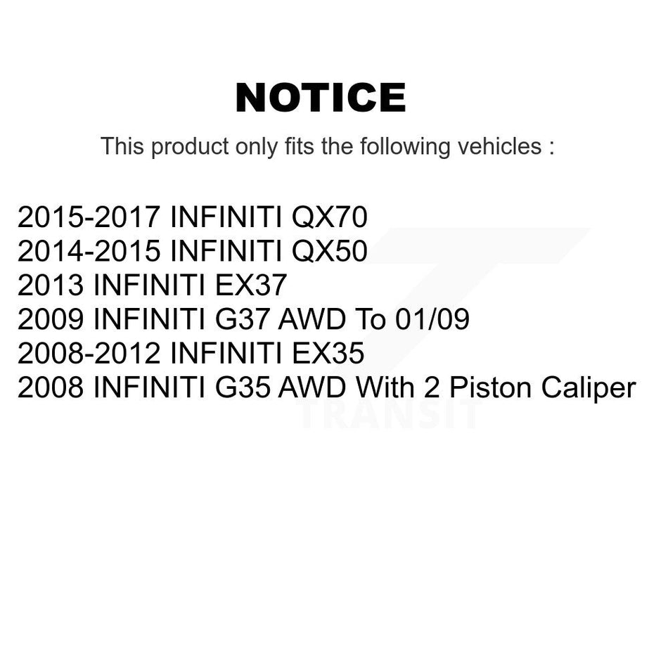 Front Rear Brake Caliper Left Right Side (Driver Passenger) Kit For INFINITI EX35 G37 G35 KBC-100588