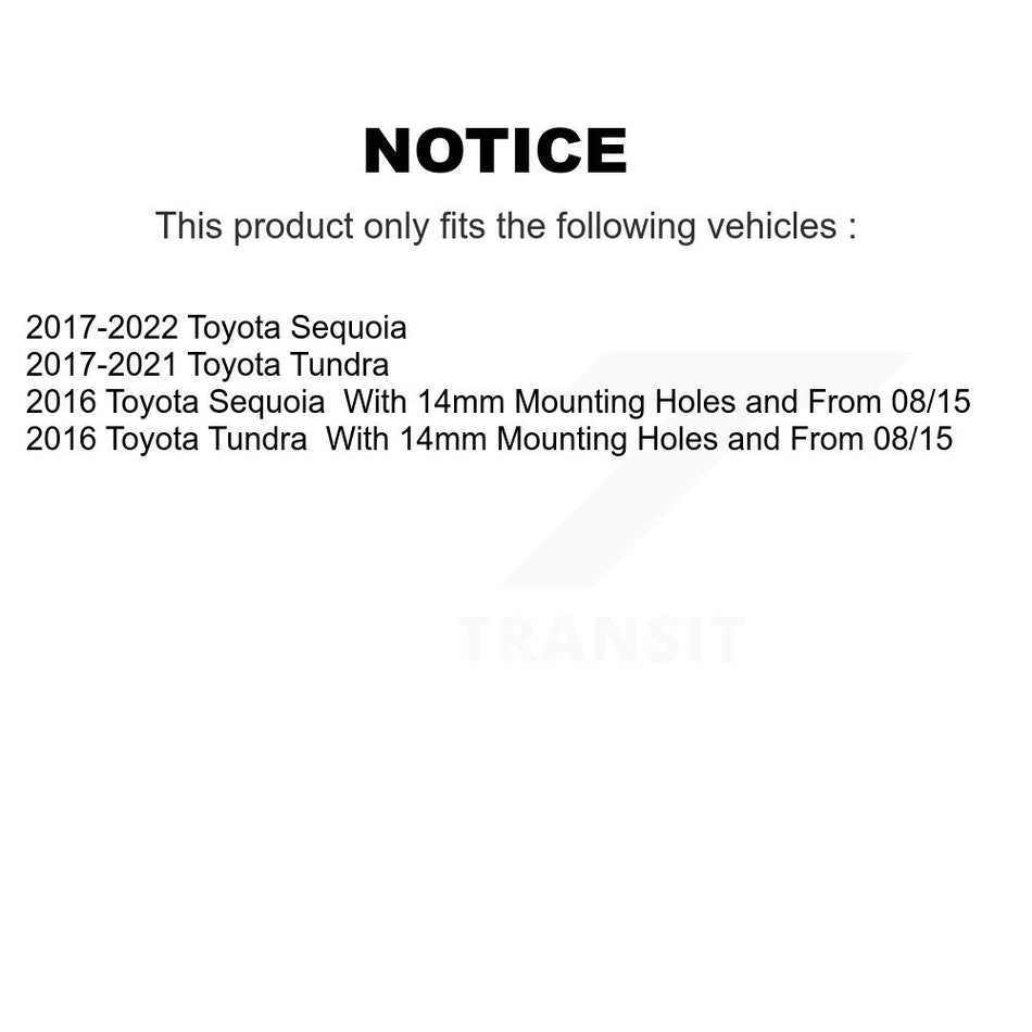 Front Rear Brake Caliper Left Right Side (Driver Passenger) Kit For Toyota Tundra Sequoia KBC-100768