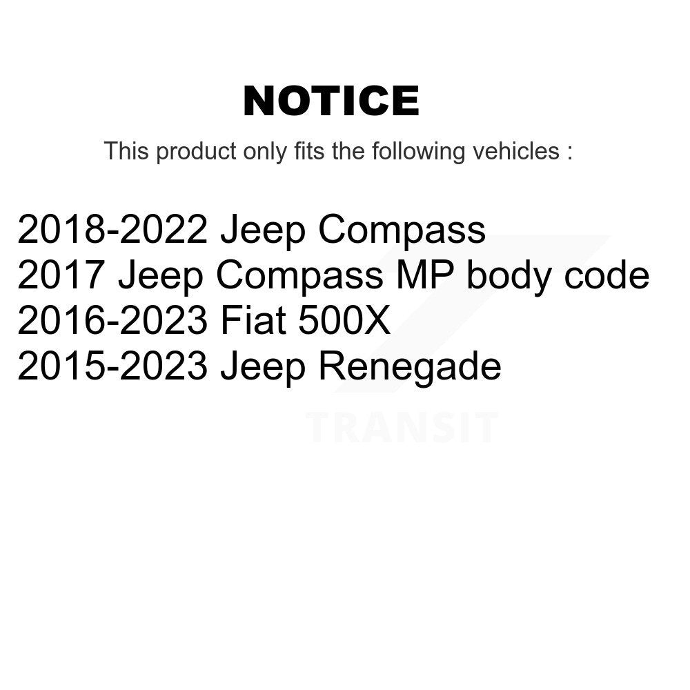 Front Rear Disc Brake Caliper Left Right Side Kit For Jeep Compass Renegade Fiat 500X KBC-100773