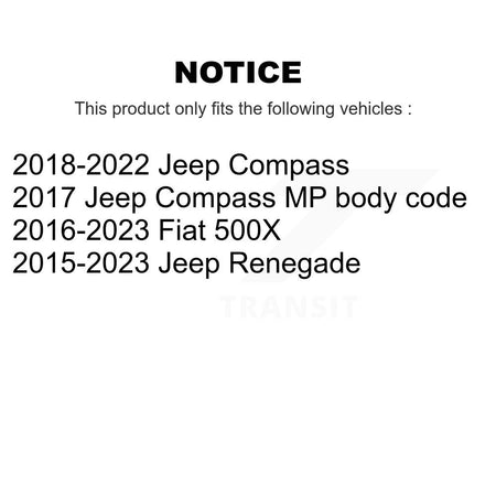 Front Rear Disc Brake Caliper Left Right Side Kit For Jeep Compass Renegade Fiat 500X KBC-100773